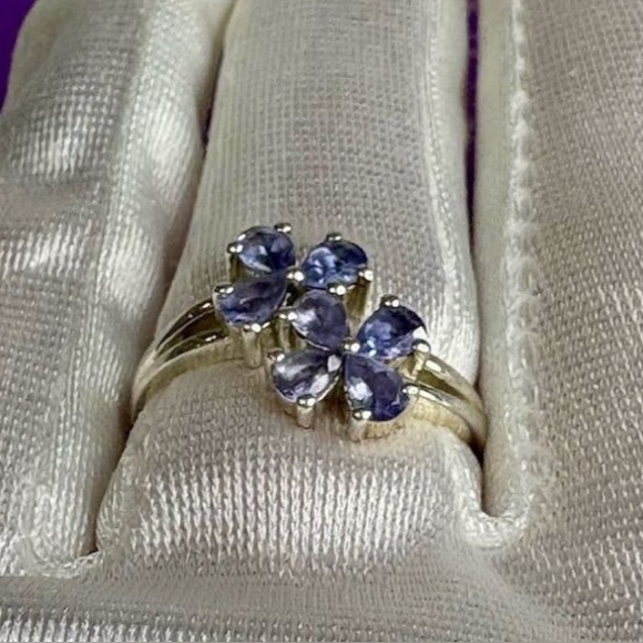 The Bisanar Company Jewelry - The Bisanar Co | Tanzanite Floral Ring | Size 7 | Limited Edition